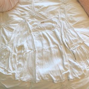 Hollister white blouse